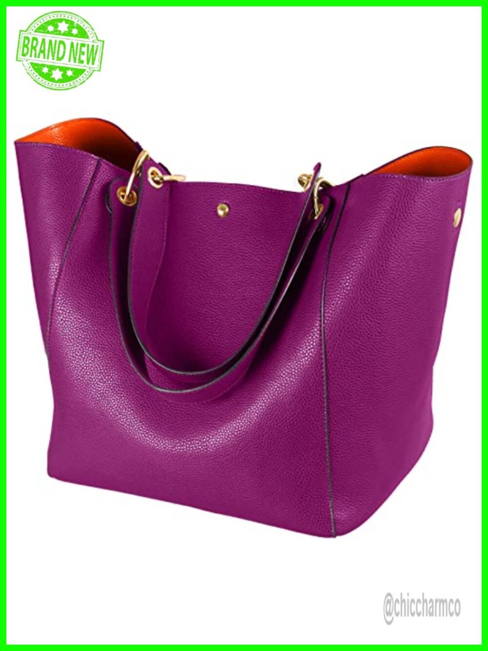 Large Work Tote Bag for Women Vegan Leather Bucket Purse
